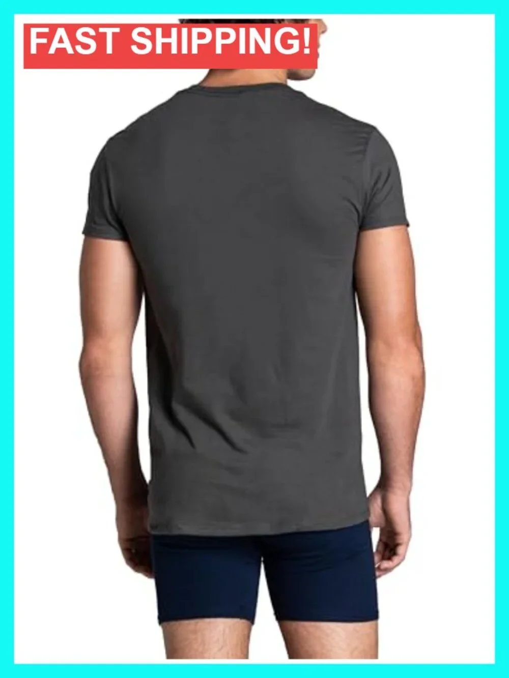 Eversoft Cotton Men's 6-Pack Pocket Undershirts Short Sleeve Crew Neck Moisture